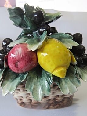 VINTAGE Capodimonte Fruit Basket